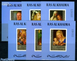 Ras Al-Khaimah 1971 Albrech Durer 6 S/s, Mint NH, Art - Dürer, Albrecht - Paintings - Ra's Al-Chaima