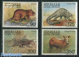 Gabon 1985 Mammals 4v, Mint NH, Nature - Animals (others & Mixed) - Unused Stamps