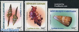 Gabon 1996 Shells 3v, Mint NH, Nature - Shells & Crustaceans - Unused Stamps