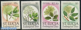 Saint Lucia 1990 Trees 4v, Mint NH, Nature - Trees & Forests - Rotary Club