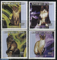 Chad 1998 Cats 4v (2x [:]), Mint NH, Nature - Cats - Other & Unclassified