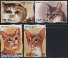 Grenada Grenadines 1997 Cats 4v, Mint NH, Nature - Cats - Grenade (1974-...)