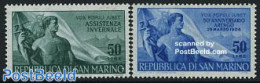 San Marino 1956 Winter Aid 2v, Mint NH - Nuovi