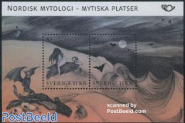 Sweden 2008 Nordic Mythology S/s, Mint NH, History - Nature - Europa Hang-on Issues - Bats - Art - Fairytales - Ongebruikt