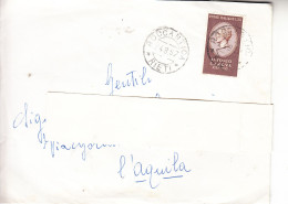 ITALIA  1957 - Lettera Da Rocccantica (RI) A L'Aquila - Canova - 1946-60: Poststempel