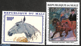Mali 1967 Toulouse De Lautrec Paintings 2v, Mint NH, Nature - Horses - Art - Henri De Toulouse-Lautrec - Modern Art (1.. - Mali (1959-...)