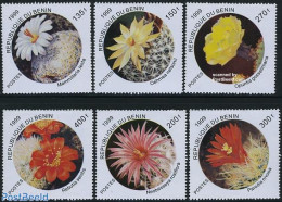 Benin 1999 Succulents 6v, Mint NH, Nature - Cacti - Flowers & Plants - Nuevos