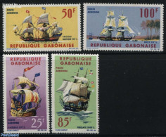 Gabon 1965 Ships 4v, Mint NH, Transport - Ships And Boats - Nuevos