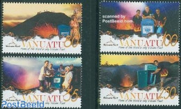 Vanuatu 2005 Volcano Post Office 4v, Mint NH, History - Geology - Post - Post