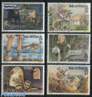 Isle Of Man 1997 Europa, Legends 6v, Mint NH, History - Nature - Transport - Europa (cept) - Bats - Birds - Dogs - Shi.. - Ships