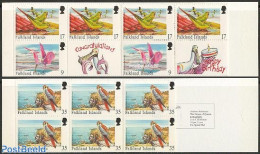 Falkland Islands 1998 Birds 2 Booklets, Mint NH, Nature - Birds - Birds Of Prey - Parrots - Stamp Booklets - Storks - Unclassified