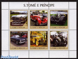 Sao Tome/Principe 2003 Automobiles 6v M/s, Mint NH, Transport - Automobiles - Autos