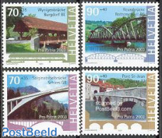 Switzerland 2003 Pro Patria, Bridges 4v, Mint NH, Art - Bridges And Tunnels - Ongebruikt