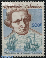 Gabon 1979 Death Of James Cook 1v, Mint NH, History - Transport - Explorers - Ships And Boats - Nuovi