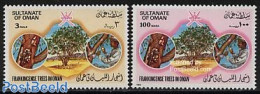 Oman 1985 Frankincence Trees 2v, Mint NH, Nature - Trees & Forests - Rotary, Club Leones