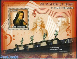 Sao Tome/Principe 2006 250 Years Mozart S/s, Mint NH, Performance Art - Amadeus Mozart - Music - Musik