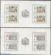 Czechoslovkia 1987 Bratislava 2 M/ss, Mint NH, Transport - Ships And Boats - Art - Castles & Fortifications - Autres & Non Classés