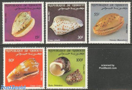 Djibouti 1983 Shells 5v, Mint NH, Nature - Shells & Crustaceans - Mundo Aquatico