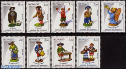 Monaco 1984 Christmas 9v, Mint NH, Performance Art - Religion - Music - Christmas - Unused Stamps