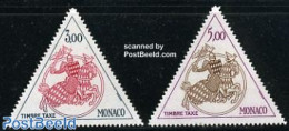 Monaco 1983 Postage Due 2v, Mint NH, History - Nature - Knights - Horses - Otros & Sin Clasificación