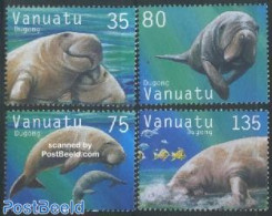 Vanuatu 2002 Dugong 4v, Mint NH, Nature - Fish - Sea Mammals - Fische