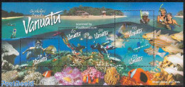 Vanuatu 2003 Snorkling S/s, Mint NH, Nature - Sport - Transport - Various - Fish - Diving - Ships And Boats - Tourism - Poissons