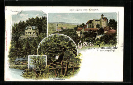 AK Hartenstein / Erzgeb., Schloss Hartenstein, Forsthaus Und Prinzenhöhle  - Chasse