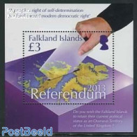Falkland Islands 2013 Referendum S/s, Mint NH, Various - Maps - Géographie