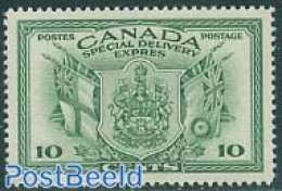 Canada 1942 Express 1v, Mint NH, History - Coat Of Arms - Flags - Unused Stamps