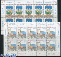 Monaco 2001 Europa, Water 2 M/ss, Mint NH, History - Nature - Europa (cept) - Water, Dams & Falls - Nuovi