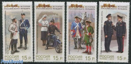 Russia 2013 Uniforms 4v, Mint NH, Nature - Transport - Various - Horses - Motorcycles - Ships And Boats - Trams - Poli.. - Motos