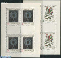 Czechoslovkia 1974 Praha Burg 2 M/ss, Mint NH, Nature - Poultry - Art - Art & Antique Objects - Autres & Non Classés