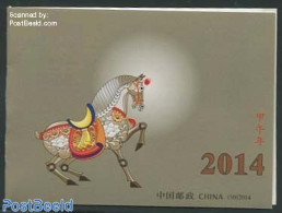 China People’s Republic 2014 Year Of The Horse Booklet, Mint NH, Nature - Various - Horses - Stamp Booklets - New Year - Neufs