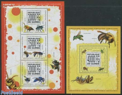 Guinea, Republic 2013 Bees 2 S/s, Mint NH, Nature - Bees - Insects - Autres & Non Classés