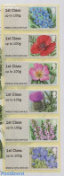 Great Britain 2014 Post & Go, Symbolic Flowers 6v, Mint NH, Nature - Flowers & Plants - Ongebruikt