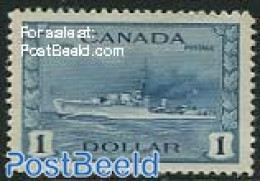Canada 1942 $1, Stamp Out Of Set, Unused (hinged), Transport - Ships And Boats - Nuevos