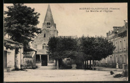 CPA Scorbé-Clairvaux, La Mairie Et L`Eglise  - Other & Unclassified