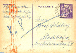 Germany, General Government 1942 Postcard To Undercover Address, Used Postal Stationary, History - World War II - WW2 (II Guerra Mundial)