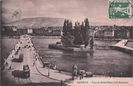 GENEVE -   Pont Du Mont Blanc Et L'ile Rousseau - Autres & Non Classés