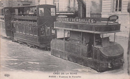 PARIS -  Crue De La Seine - Tramway De Versailles - La Crecida Del Sena De 1910