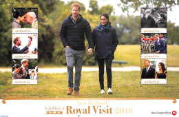 New Zealand 2018 Royal Visit Prince Harry & Meghan Markle 6v M/s, Mint NH, History - Kings & Queens (Royalty) - Nuevos
