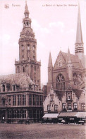 FURNES - VEURNE -  Le Beffroi Et L'église Ste Walburge - Veurne