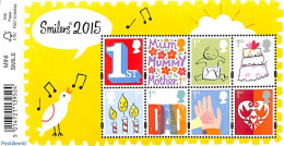 Great Britain 2015 Greeting Stamps, Smilers 8v, With Bar-code, Mint NH, Various - Greetings & Wishing Stamps - Nuevos