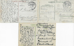 3x Kaiserlich Dt. Marine Schiffspost 1915/16, Feldpost, Dampfer General - Feldpost (postage Free)