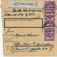 Paketkarte Hennef/Sieg 1948 Nach Haar, 47 II, MeF - Briefe U. Dokumente