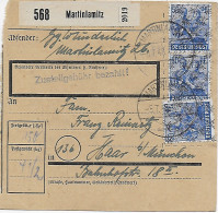 Paketkarte Martinlamitz 1948 Nach Haar, 48 II, MeF - Briefe U. Dokumente