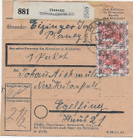 Paketkarte Planegg, Selbstbucher Nach Egelfing, 1948, 46II, MeF - Brieven En Documenten