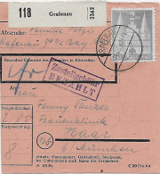 Paketkarte Grafenau Nach Haar, Frauenklinik, 1948, MiNr. 98 WgI, EF - Covers & Documents