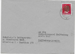 Gummiwaren Dresden 17.6.45 An Schloßbrauerei Helfenberg MiNr.AP827II BPP Geprüft - Brieven En Documenten