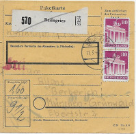 Paketkarte Beilngries, 1948 Nach Grünwald/München, 1948, MiNr. 94 MeF - Covers & Documents